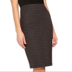 NWT Plaid Midi Pencil Skirt